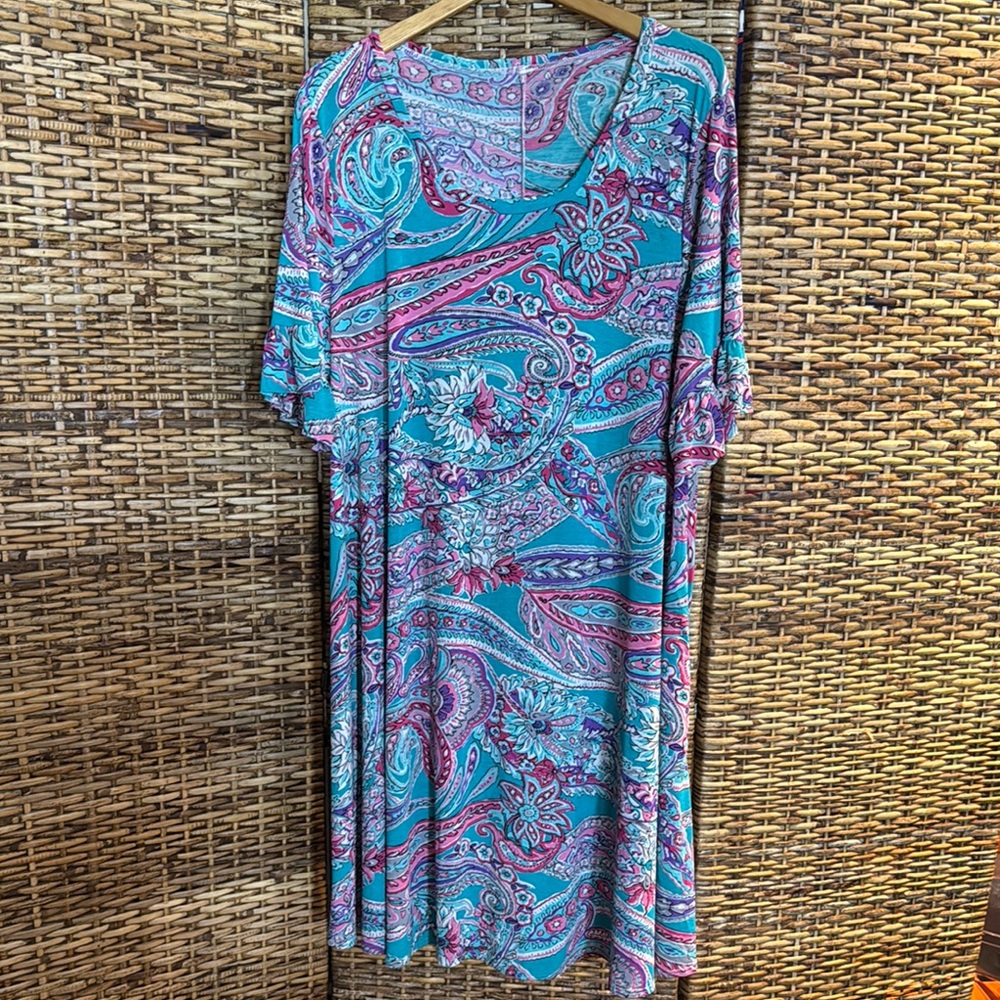 Paisley Print Women's Top 2X